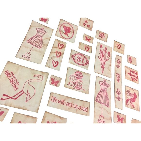 Junk Journal Romance Theme Ephemera Rustic Die Cuts Set 30 Pcs u  Scrapbooking E - Picture 3 of 10